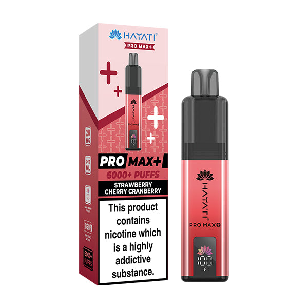 Hayati Pro Max Plus 6000 Puffs Pod Kit | Strawberry Cherry Cranberry
