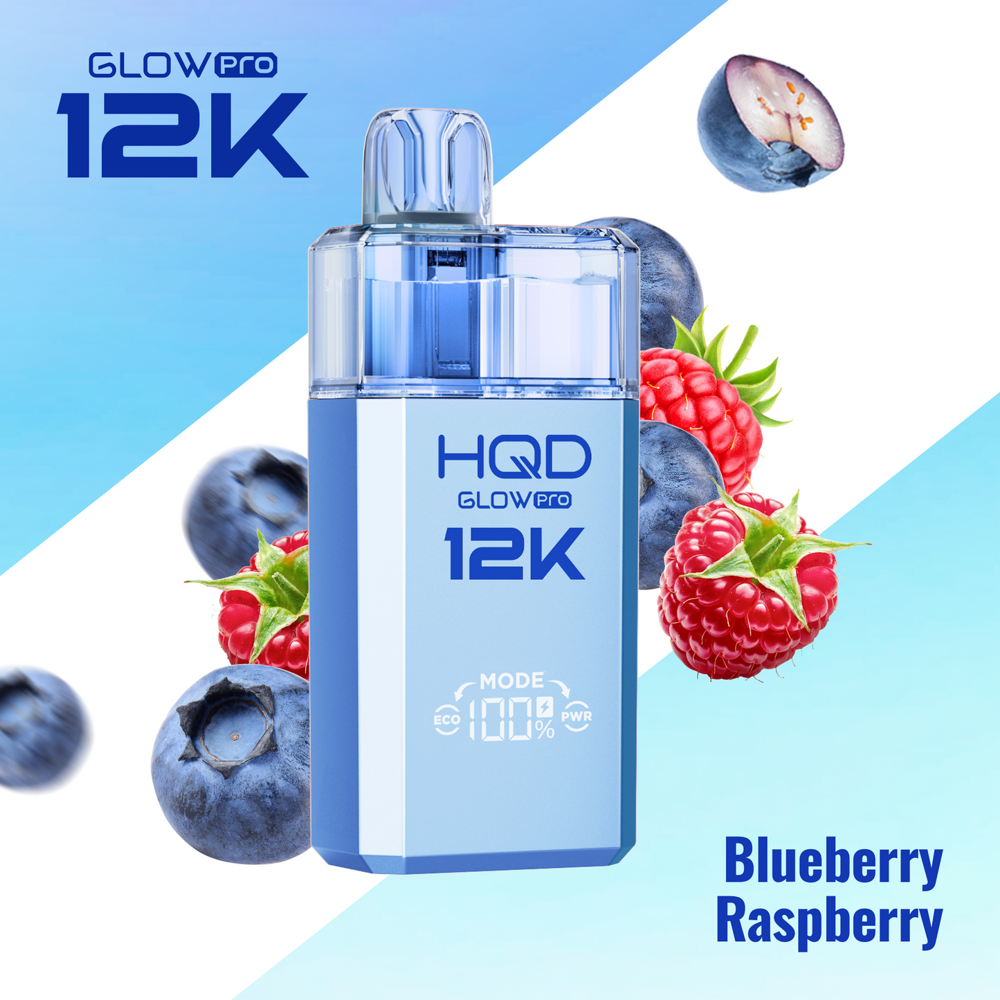HQD Glow Pro 12K Refill Pods | Blueberry Raspberry
