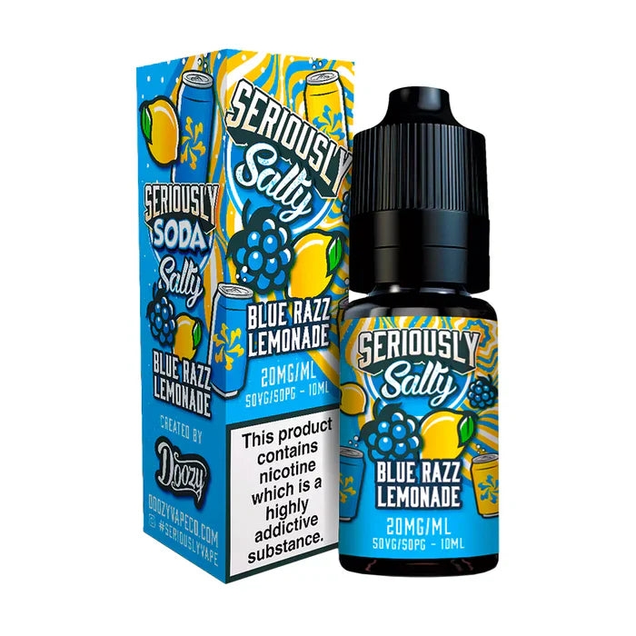Doozy Vapes Seriously Soda Salty Blue Razz Lemonade 10ml Nic Salt