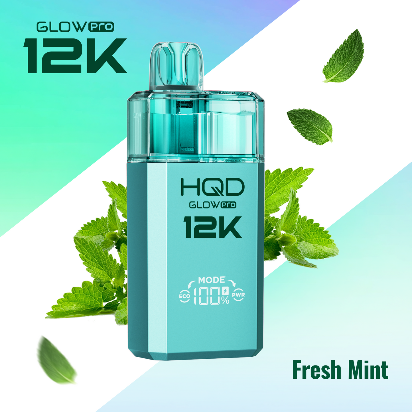 HQD Glow Pro 12K Refill Pods | Fresh Mint