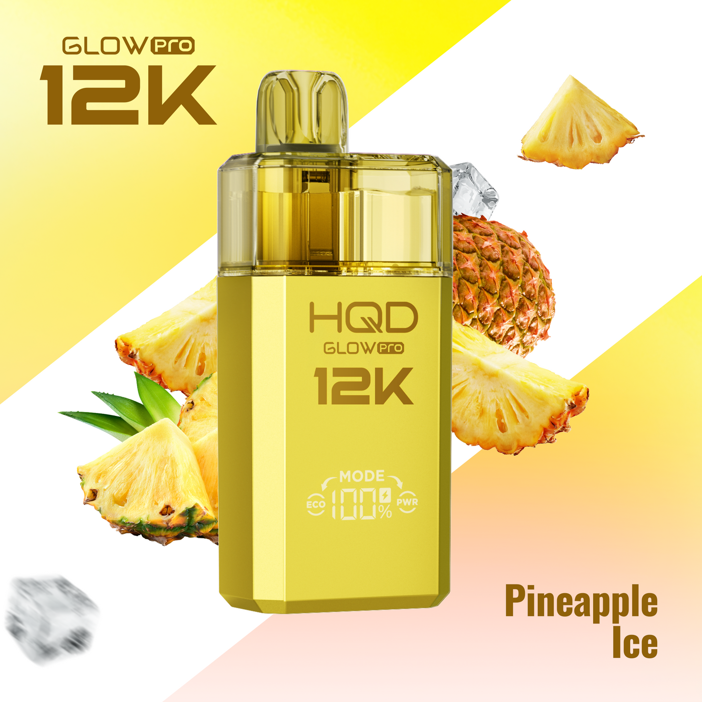 HQD Glow Pro 12K Refill Pods | Pineapple Ice