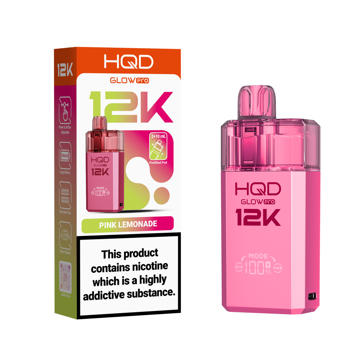 HQD Glow Pro 12K Pod Kit | Lemon Lime