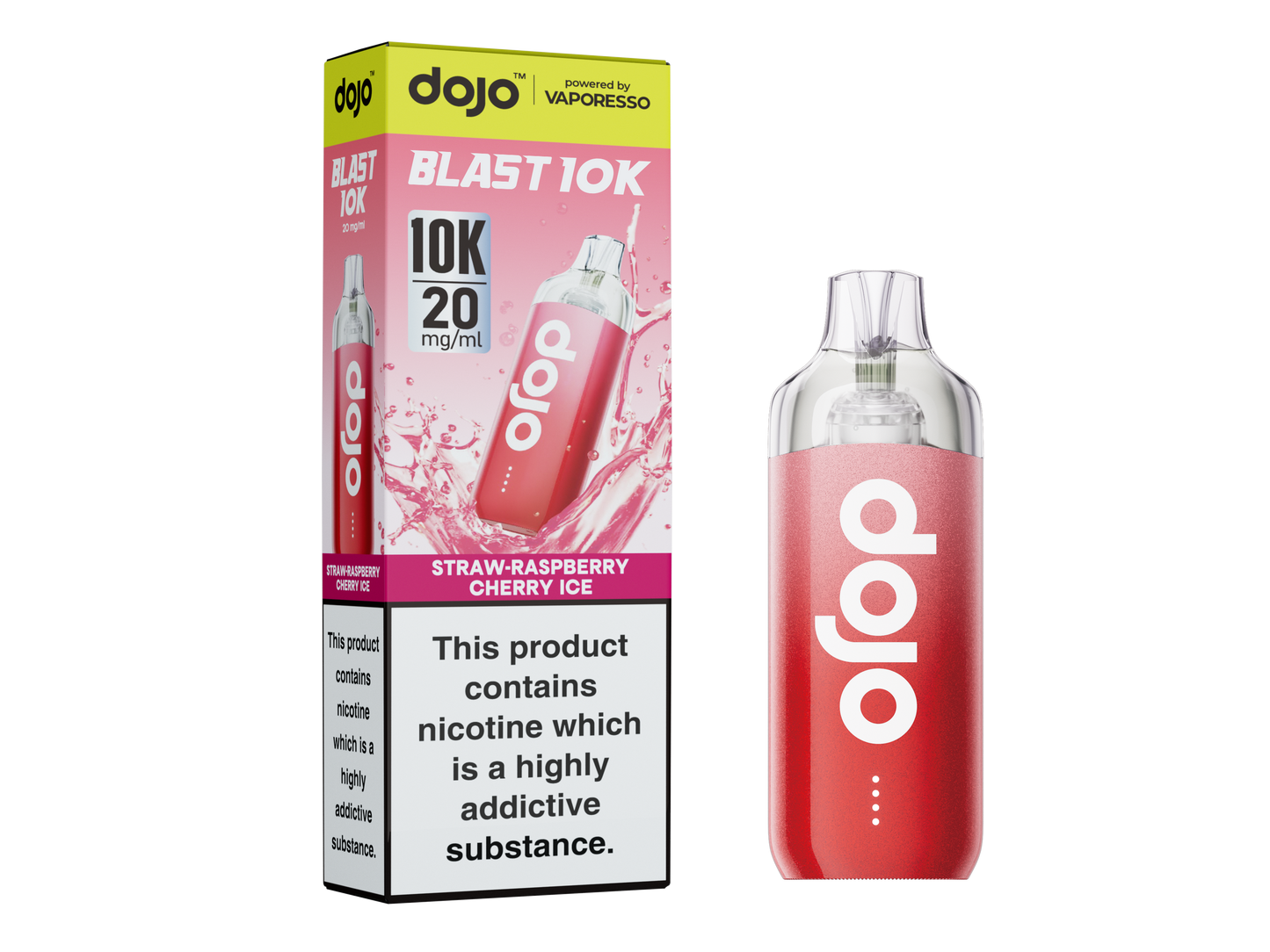 Dojo Blast 10K Pod Kit | Straw Raspberry Cherry Ice