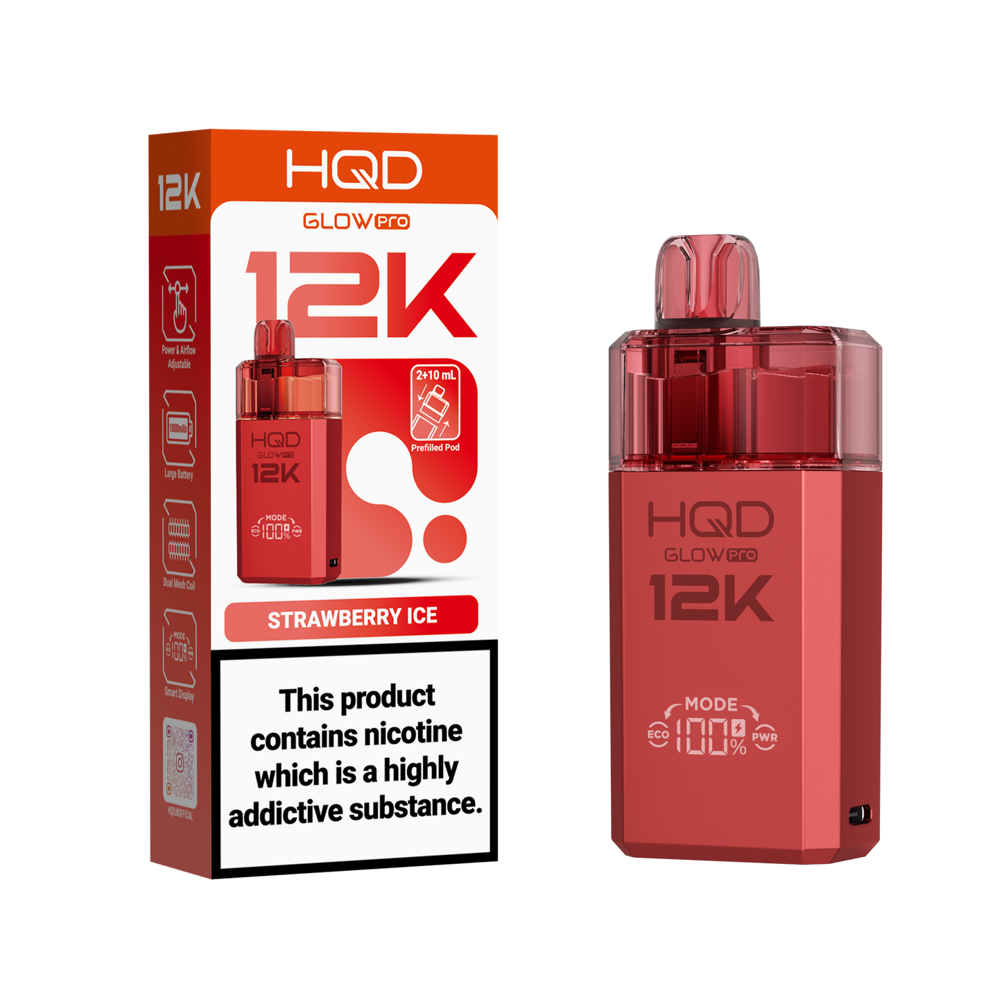 HQD Glow Pro 12K Pod Kit | Triple Mango
