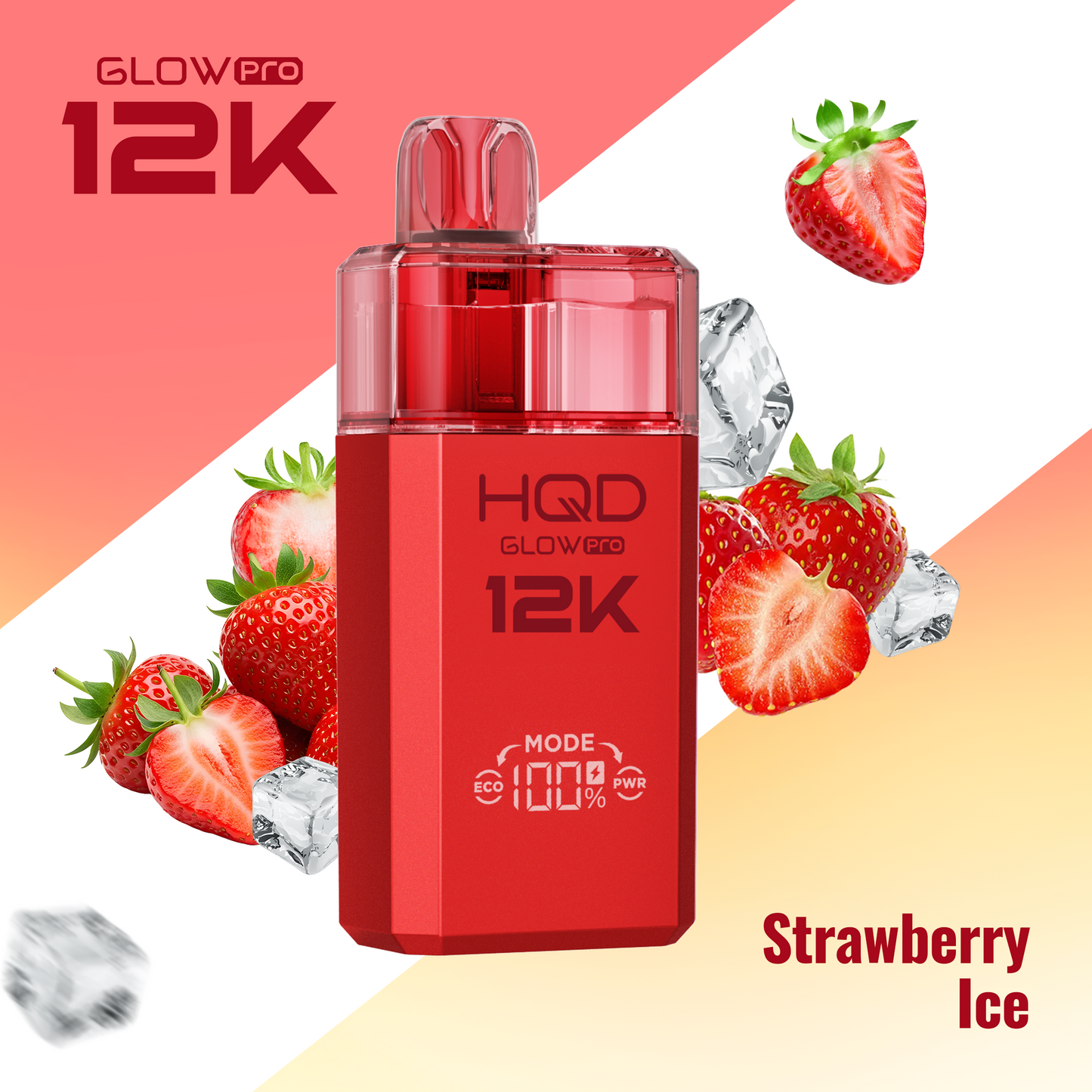HQD Glow Pro 12K Refill Pods | Strawberry Ice