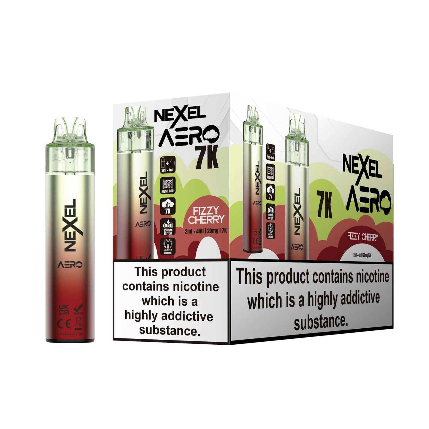 Nexel Aero 7K Pod | Fizzy Cherry