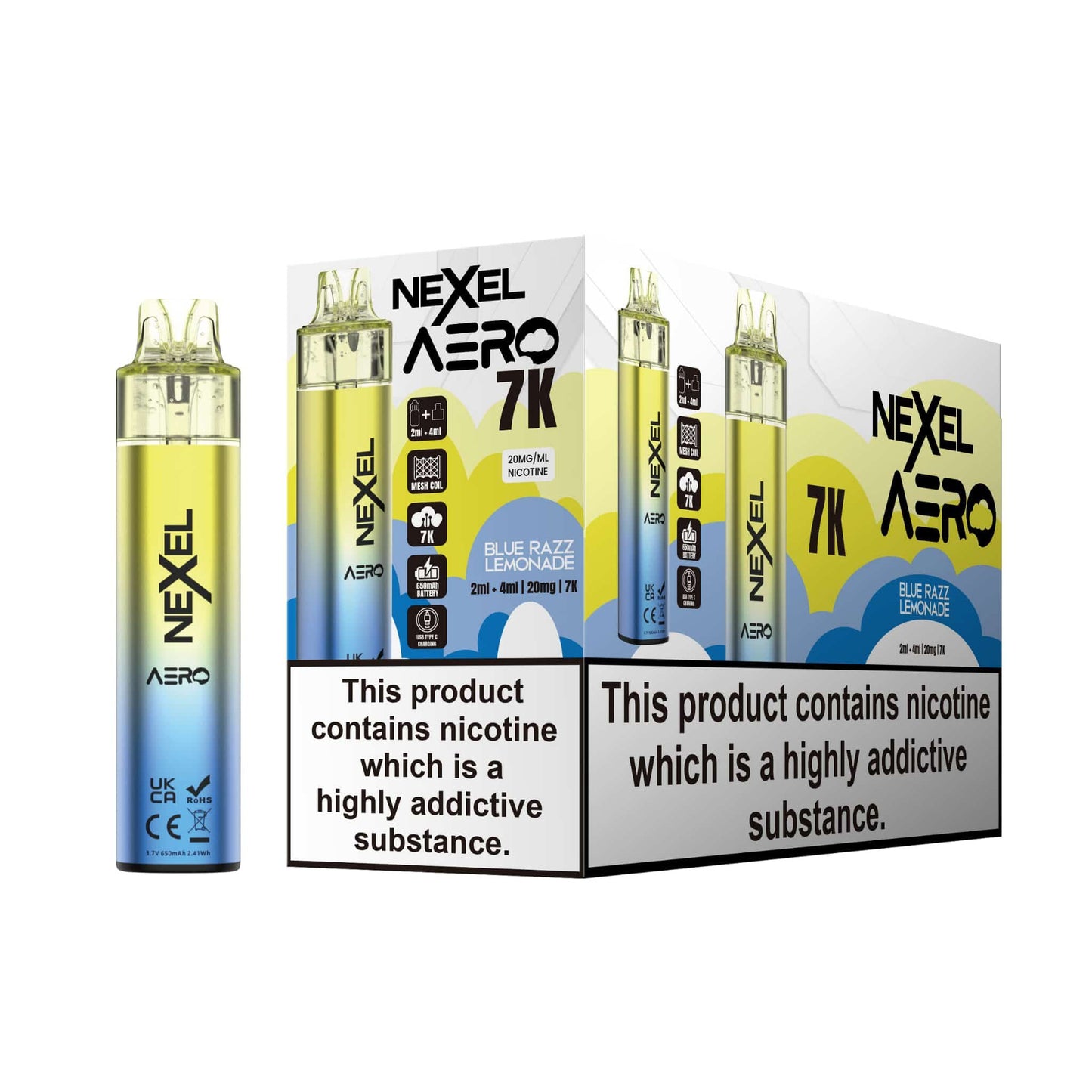 Nexel Aero 7K Pod | Blue Razz Lemonade