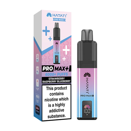 Hayati Pro Max Plus 6000 Puffs Pod Kit | Strawberry Raspberry Blueberry