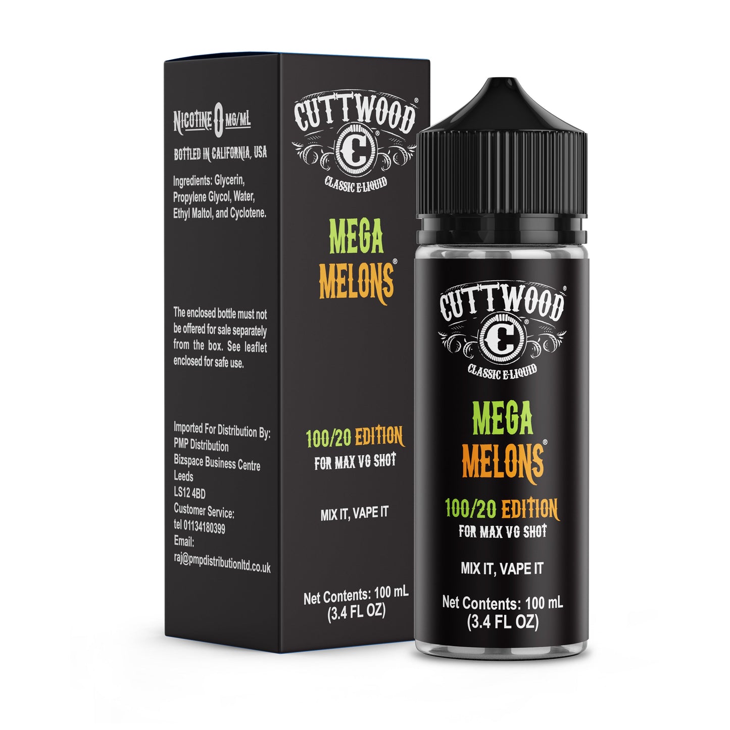 Cuttwood Mega Melon 100ml Shortfill