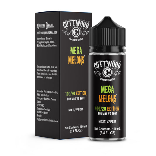 Cuttwood Mega Melon 100ml Shortfill