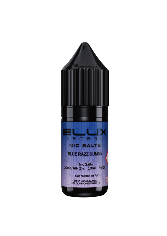 ELUX  Nic Salts  Blue Razz Gummy  10ml  5mg