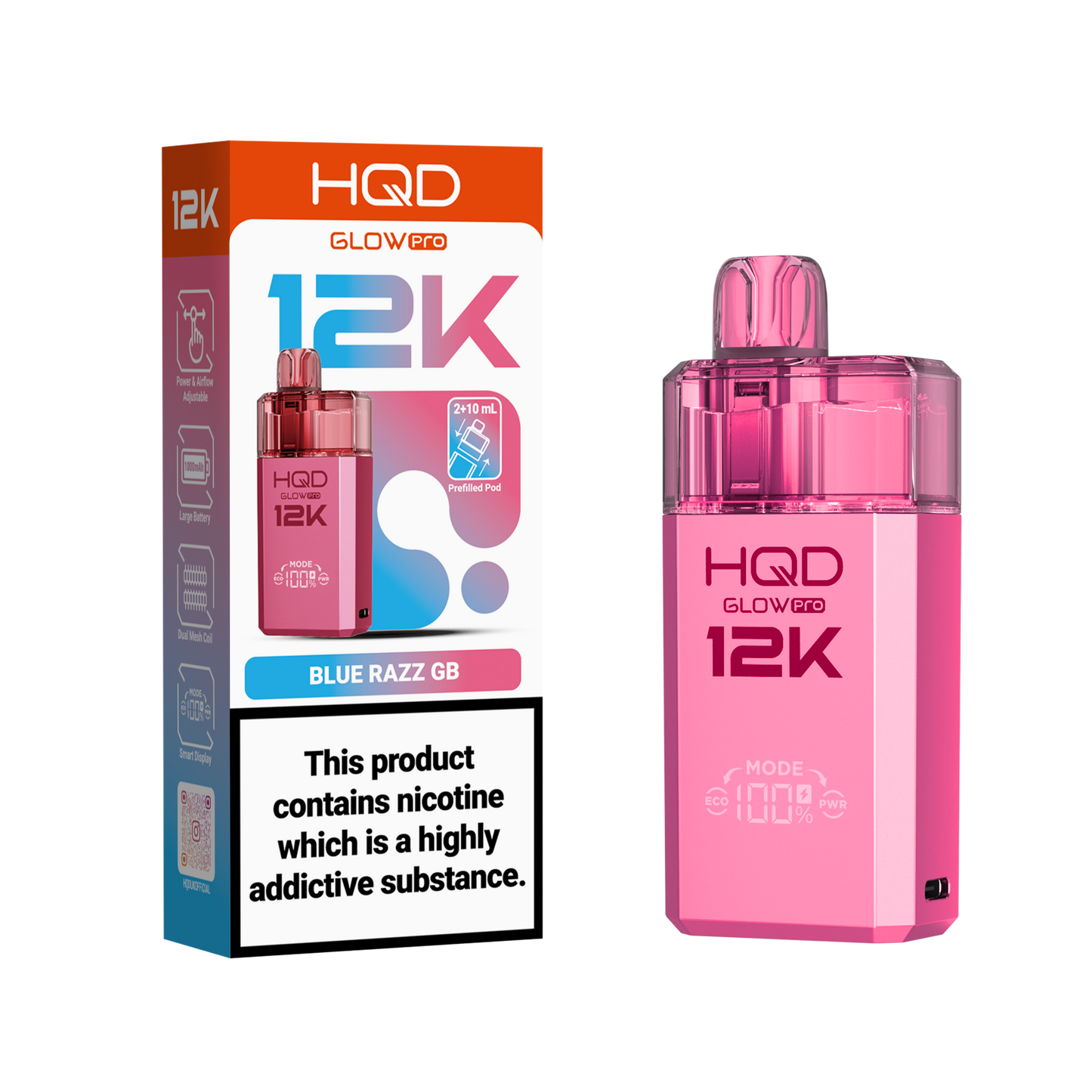 HQD Glow Pro 12K Pod Kit | Double Apple