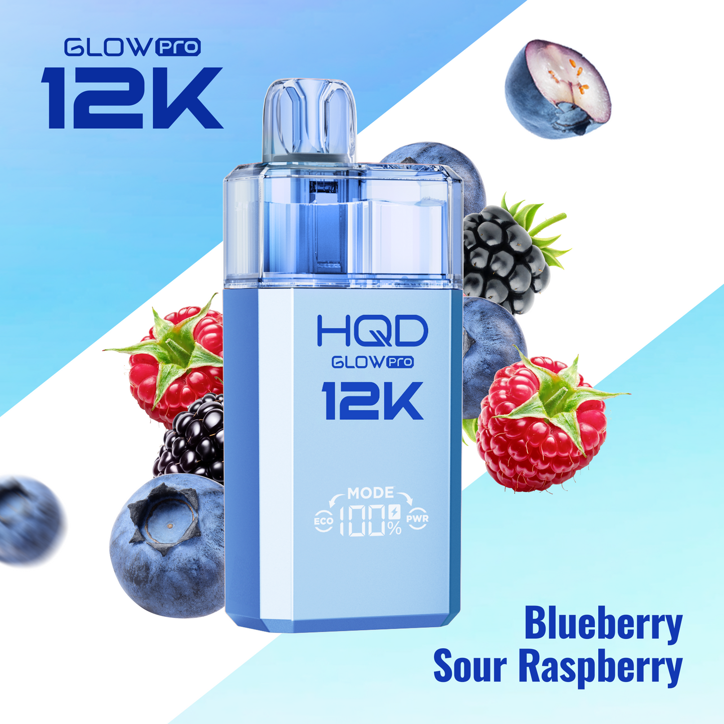 HQD Glow Pro 12K Refill Pods | Blueberry Sour Raspberry