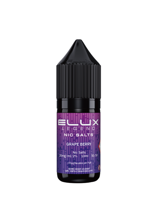 ELUX Nic Salts Grape Berry 10ml  5mg