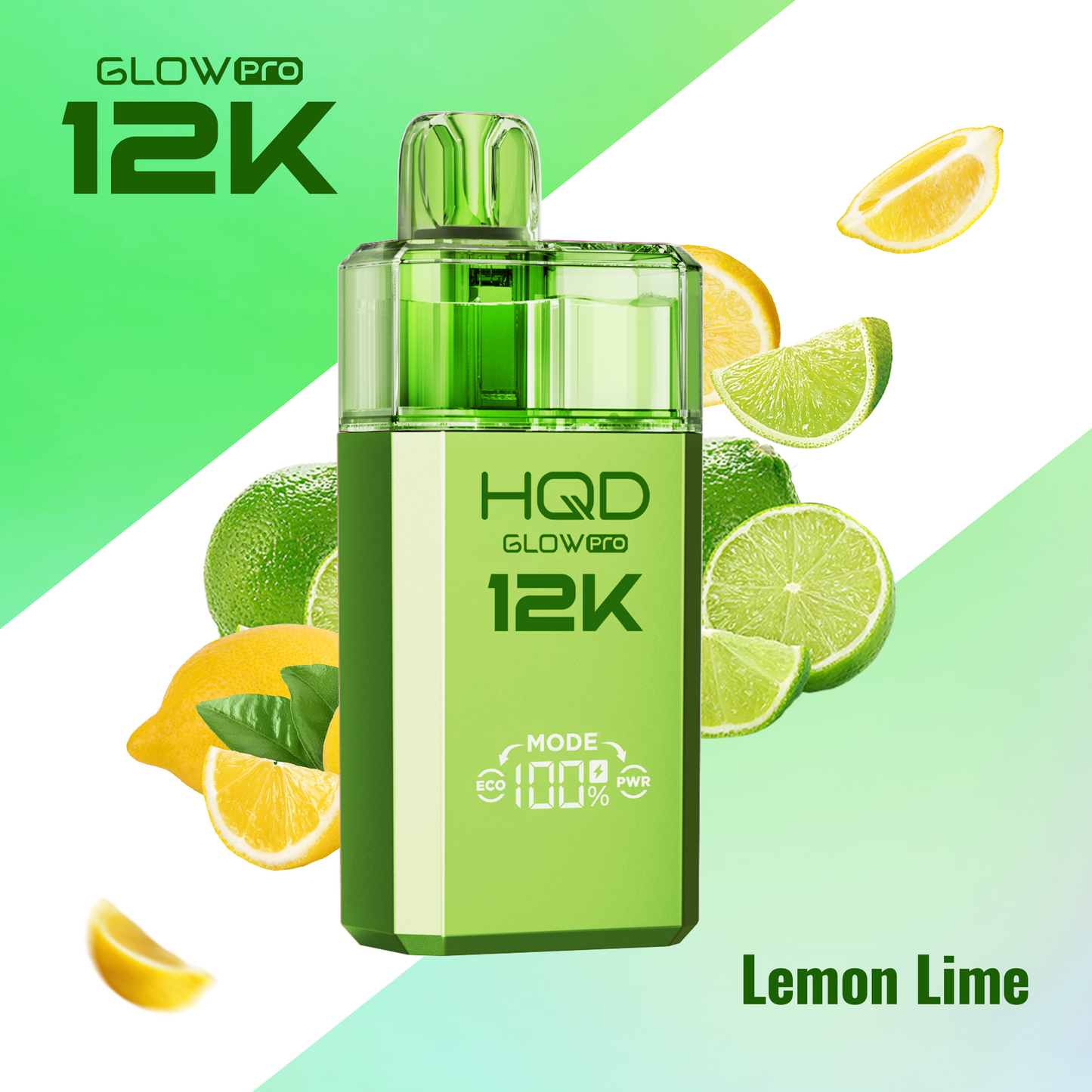HQD Glow Pro 12K Refill Pods | Lemon Lime