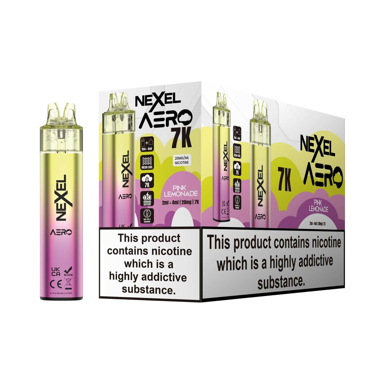 Nexel Aero 7K Pod | Pink Lemonade